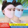 Sonnenschutz-Linsenmaske, abnehmbar, für Damen, Frühling und Sommer, Anti-Ultraviolett-Sonnenschutz, Fahrradfahren, staubdicht, verstellbare Hutmaske