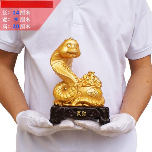 Moderne minimalistische Harz Glück Tierkreis Schlange Dekorationen Geburtstagsgeschenke Maskottchen goldene Schlange Dekorationen Künstliches Tier