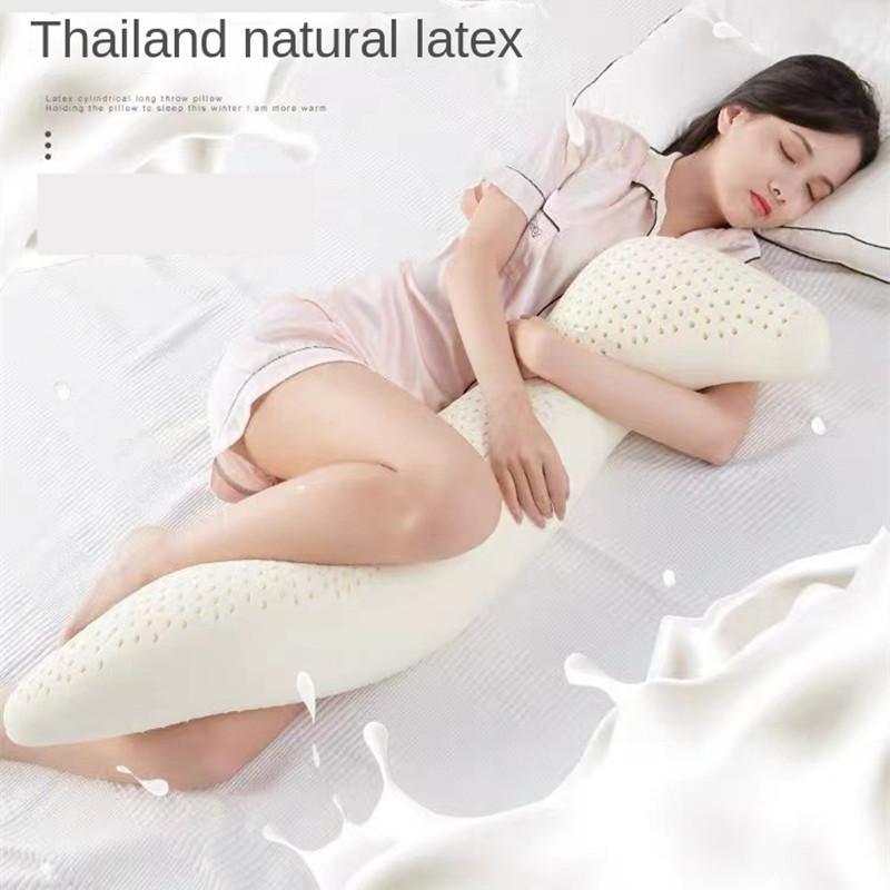 Boyfriend S-shaped Thailand Original Natural Latex Pillow Safety Relax Health Neck Pillow For Pregnant Side Sleeping Leg Pillows