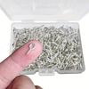 200pcs 5x10mm Small Tiny Mini Eye Pins Eyepins Hooks Eyelets Screw Threaded White & Golden Color Clasps Hooks For DIY Jewelry Making
