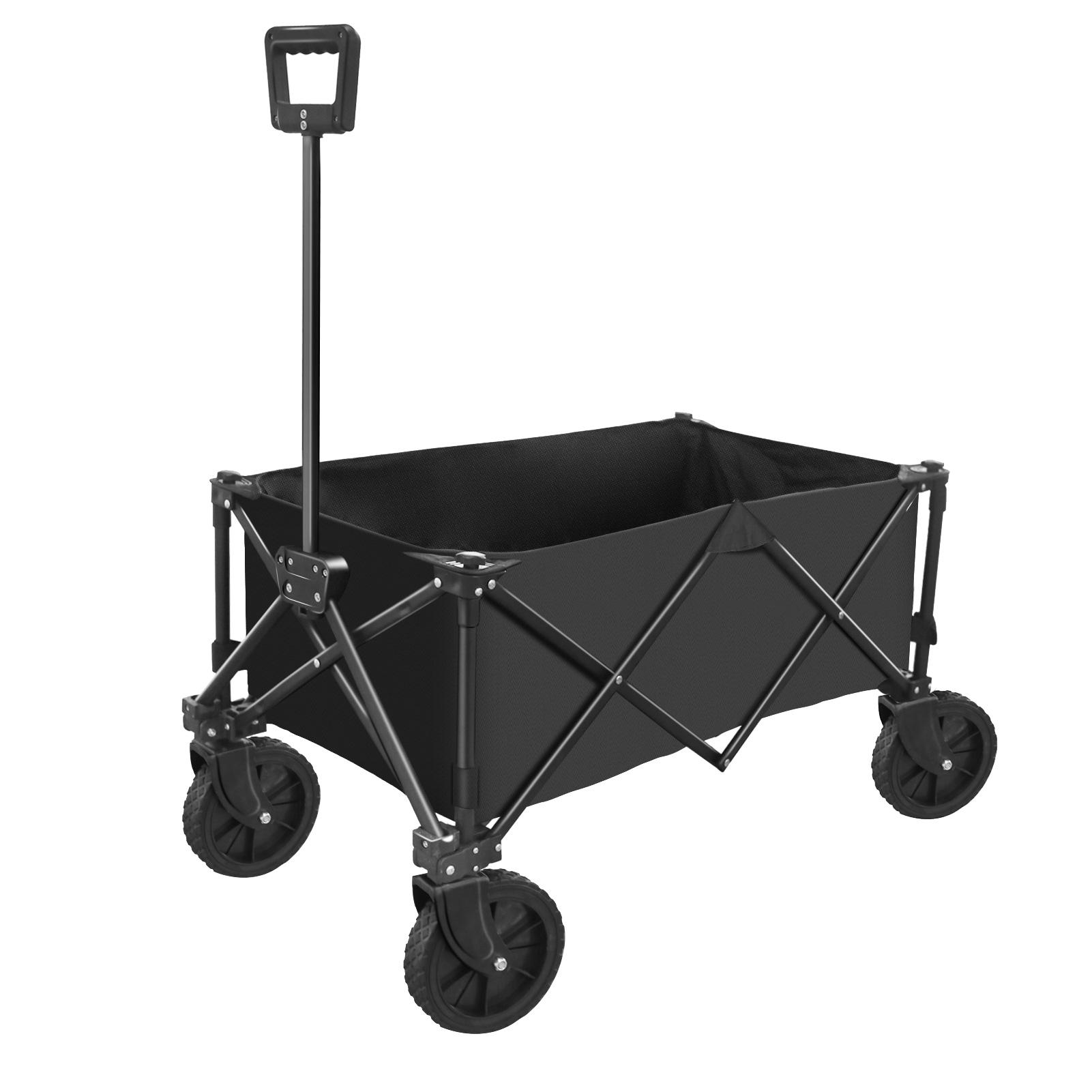 Folding Wagon Cart Outdoor Camping Folding Cart Foldable pull-along Beach Wheeled Trolley Handcart Garden Wagon Picnic Cart