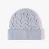 High Quality Winter Thick Custom Logo Earflap Beanie Color Wool Knitted Hat Warm Beanie Pullover Hat