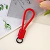 Sleutelkoord Lichtgewicht Kleurrijk Nylon Polsbandje Mini PU Leer Sleutelhanger Ring voor Bus Metro Pendelen