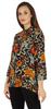 Bimba Button Down Tunic Casual Printed 3 4th Sleeves Loose Fit Rayon Tunic Long Shirt Top For
