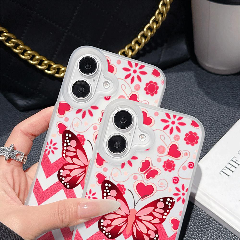 Butterfly Colorful Transparent Phone Case For iPhone 17 16 15 14 13 12 Pro Max Mini 11 XR SE XS 8 7 Plus Air Cover