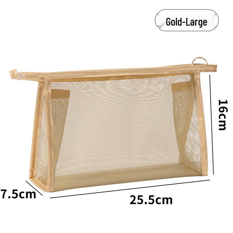 Portable Multi-Functional Mesh Makeup Bag for Lipstick and Cosmetics Storage