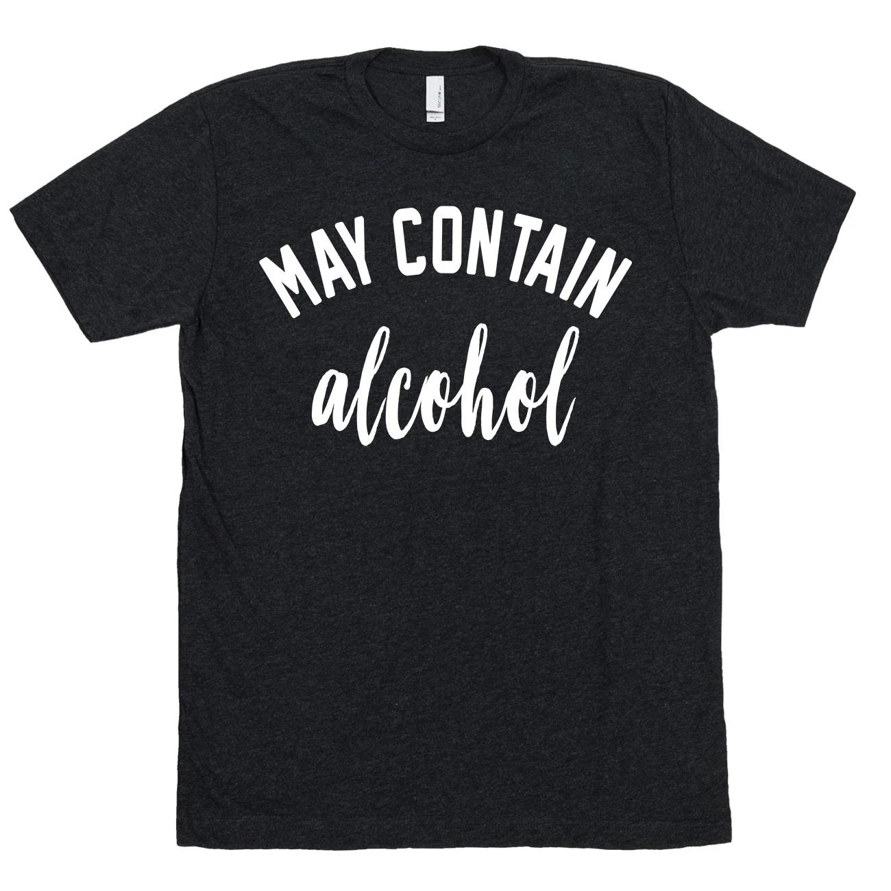 May Contain Alcohol T Shirt Weekends Sunday Funday Brunch Bloody Mary Mimosa Tee XS