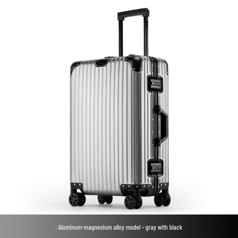20-Inch Unisex Carry-On Suitcase with Aluminum-Magnesium Alloy, Combination Lock & Universal Wheels