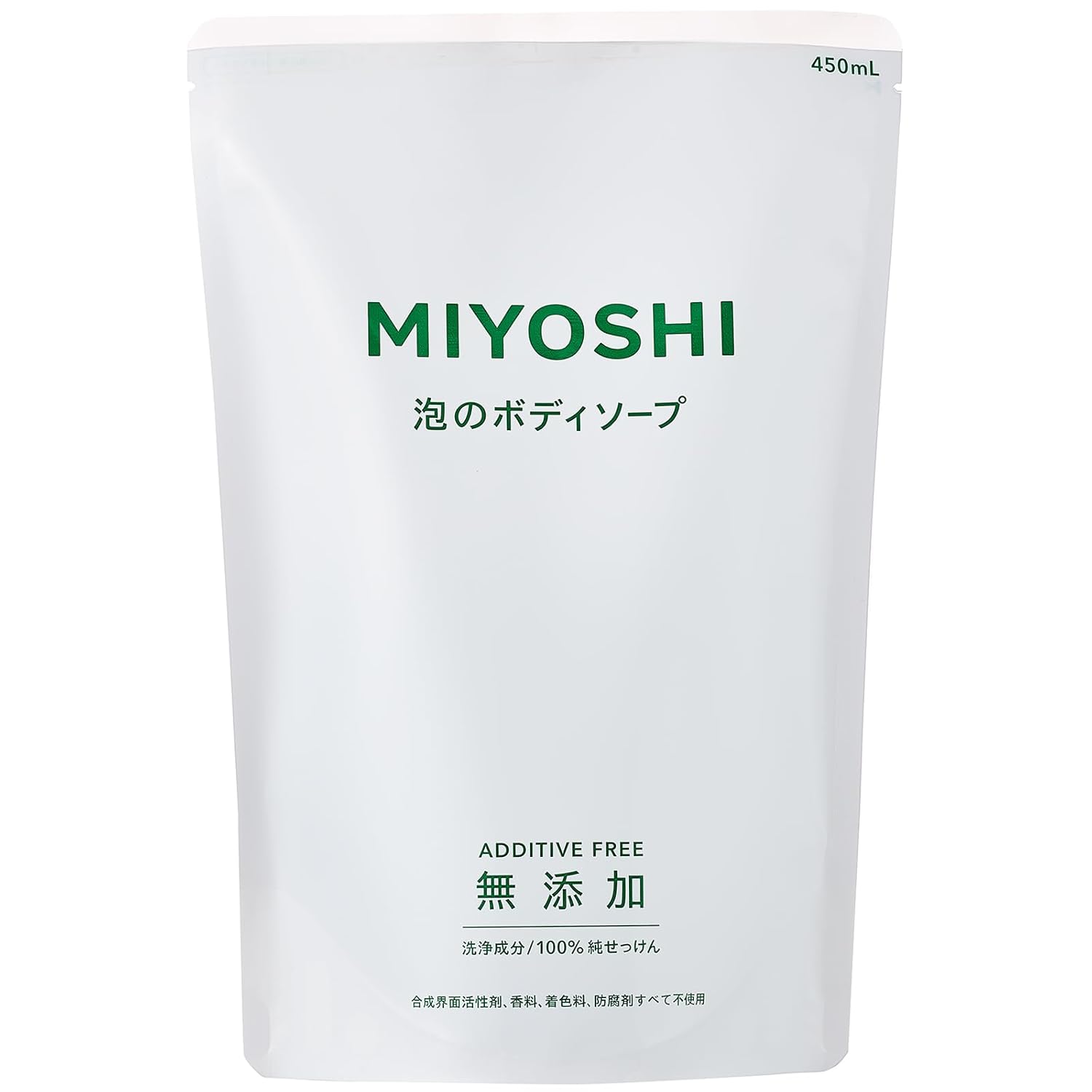 MIYOSHI Additive-Free Foam Body Soap Refill 450mL
