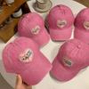 Pink Love Baseball Cap Women's Korean Version Big Head Waist Duck Tongue Hat Soft Top Cute Cat Hat Tidy Show Small Face