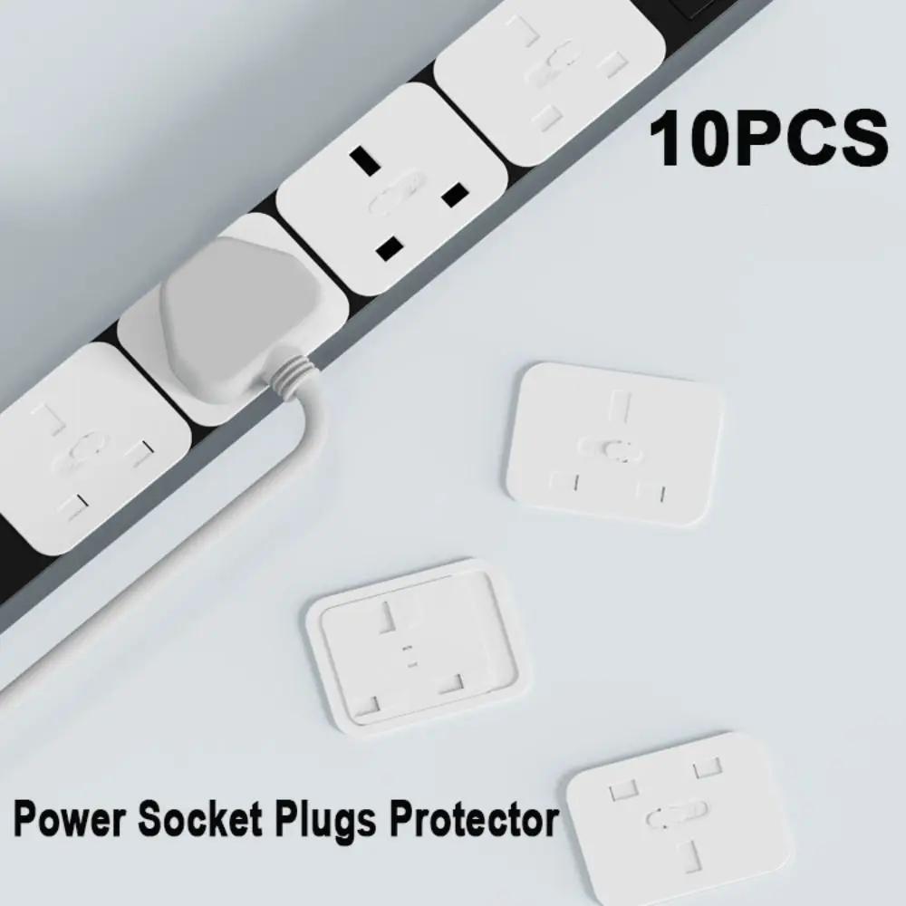 10Pcs US/EU/UK Plug Socket Plugs Protector Safety Anti Electric Socket Plastic Security Locks Baby Child Lock Power Socket Cover
