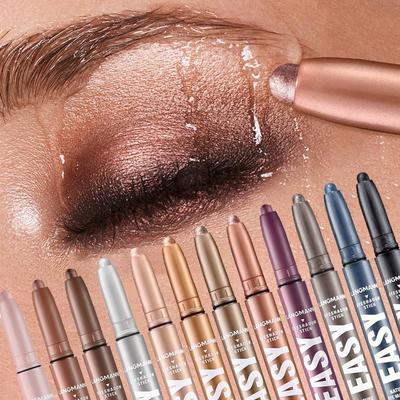 Monochrome Eye Shadow Stick Waterproof Lasting Highgloss Metallic Pearlescent Matte Eyeshadow Lying Silkworm Eyeliner Pen Makeup