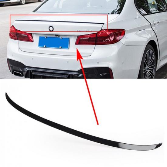 Glossy Black Rear Trunk Lip Spoiler Wing For BMW 5-series G30 Sedan 2017-