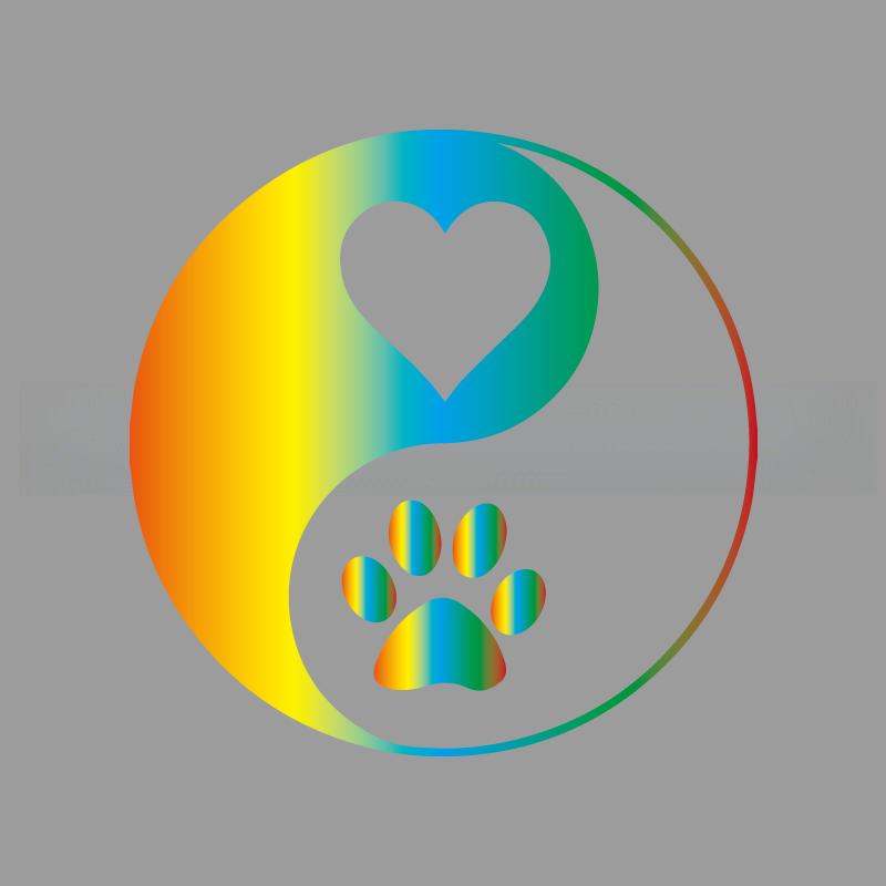 

Творческие и забавные наклейки с изображением лапы собаки Тай Чи и сердца для любителей мультфильмов, высокое качество для автомобилей, грузовиков, мотоциклов и ноутбуков L