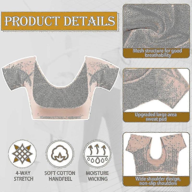 Underarm Sweat Vest, Breathable Sweat Guard Underwear Vest,washable Armpit Pads,washable Armpit Pads