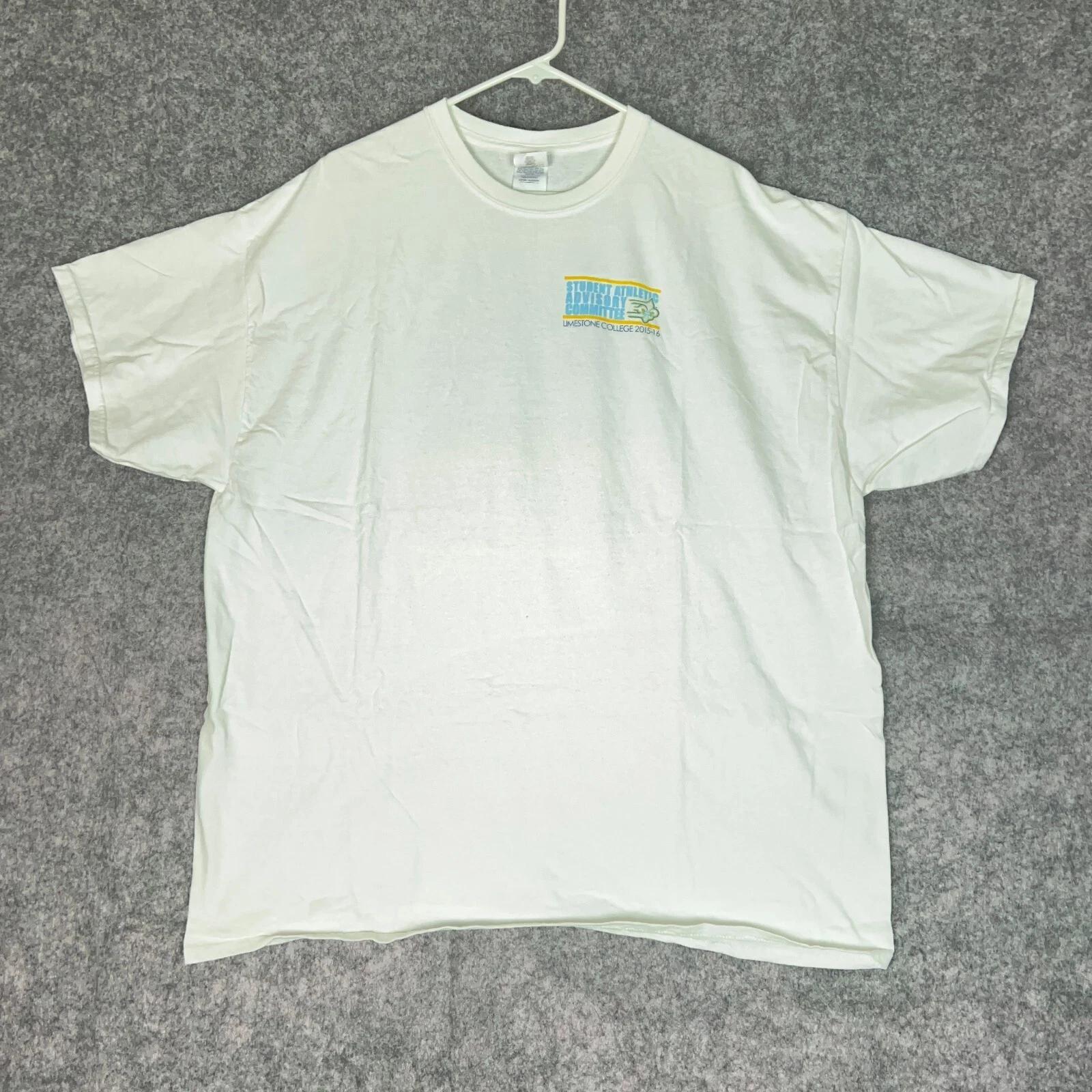 

Мужская футболка Limestone Saints 2XL XXL Бело-синяя с коротким рукавом NCAA Athletics M
