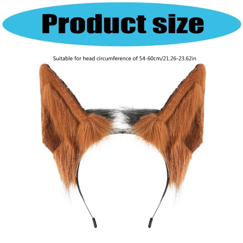 Cute Animal Ear Headband Soft Furry Cosplay Hair Accessory For Anime Conventions Theme Parties