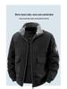 Men's Retro Corduroy Lambswool Jacket - Winter Warm Stand Collar, Mid-weight, Casual Style