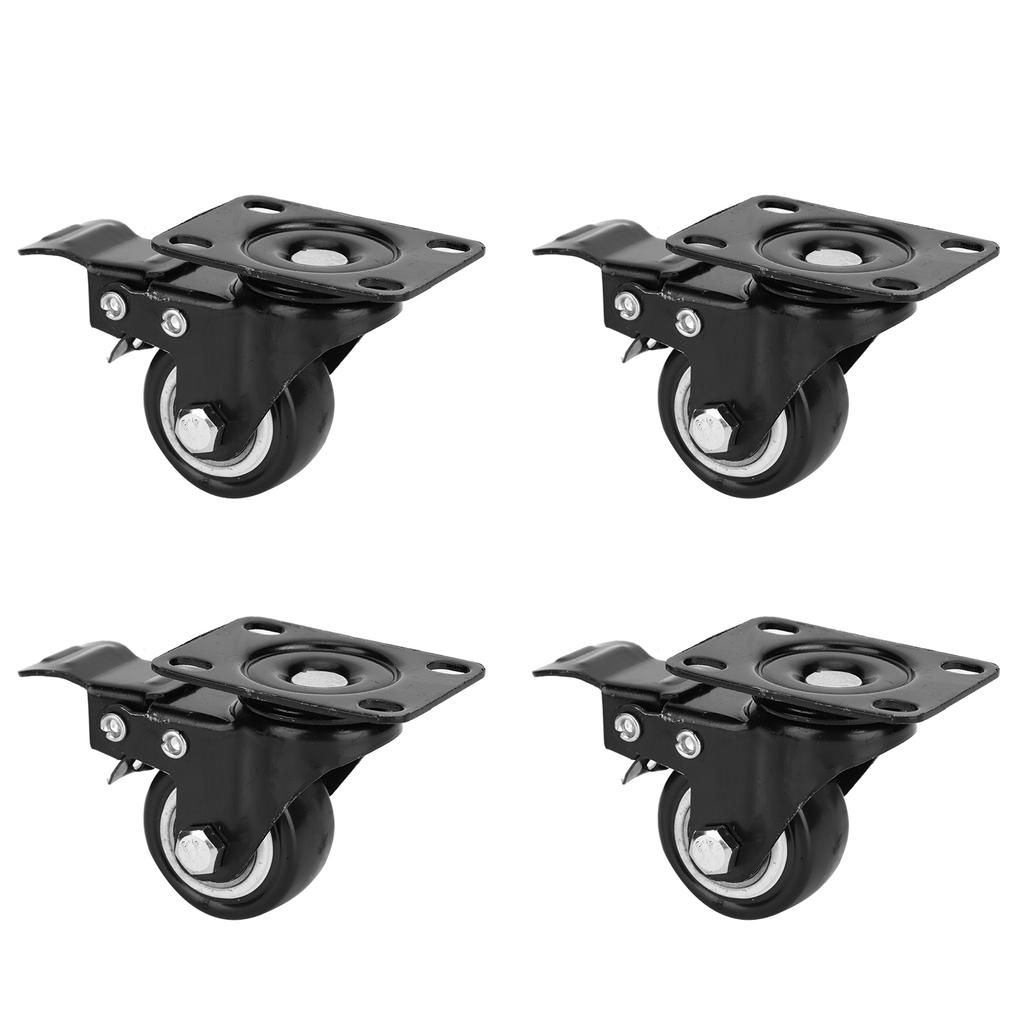 4PCS Heavy Duty Caster Wheels with Brake Silent Universal Wheel Replacement Accessories for Furniture40 Brake