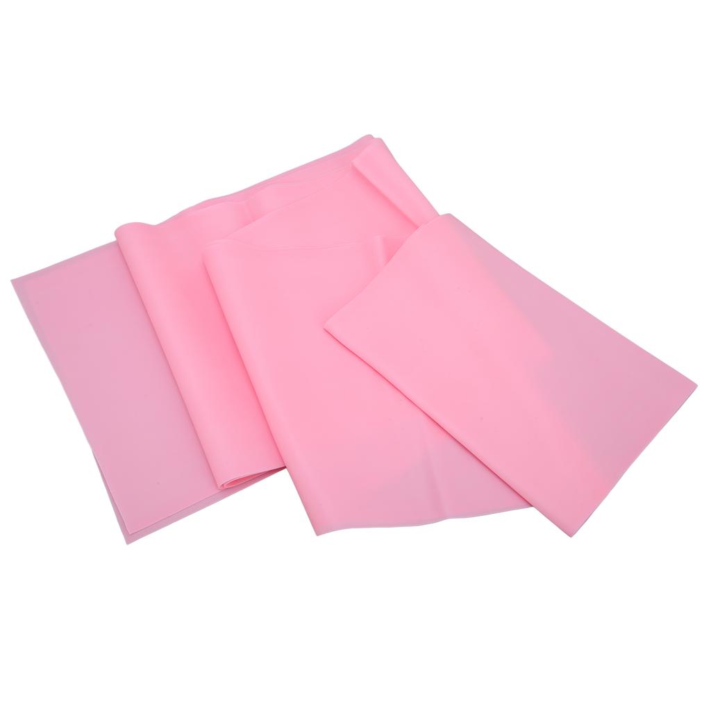 Resistance Band Portable Fitness Flexible Elastic Exercise Workout Band for Strength Training Pink