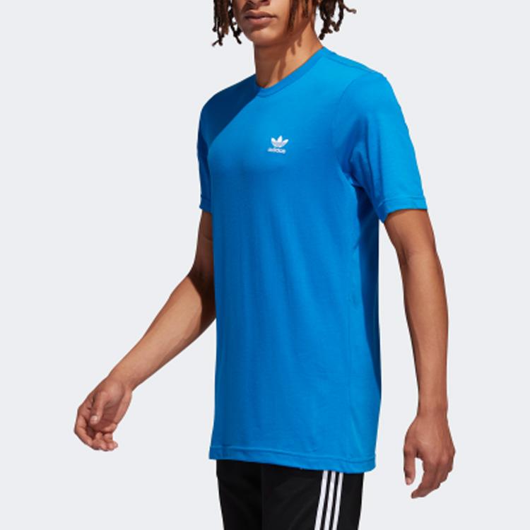 Adidas Originals Trefoil Crew Neck Short Sleeve T-Shirt Men Tops Deep-Sky-Blue FN2838