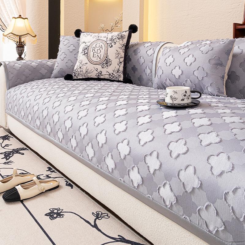 

Sofa Cushion Is Universal in All Season New Seat Cushion,non-slip and Anti-cat Scratch Sofa Seat Cushion Simple Cover Towel 70X70cm сірий