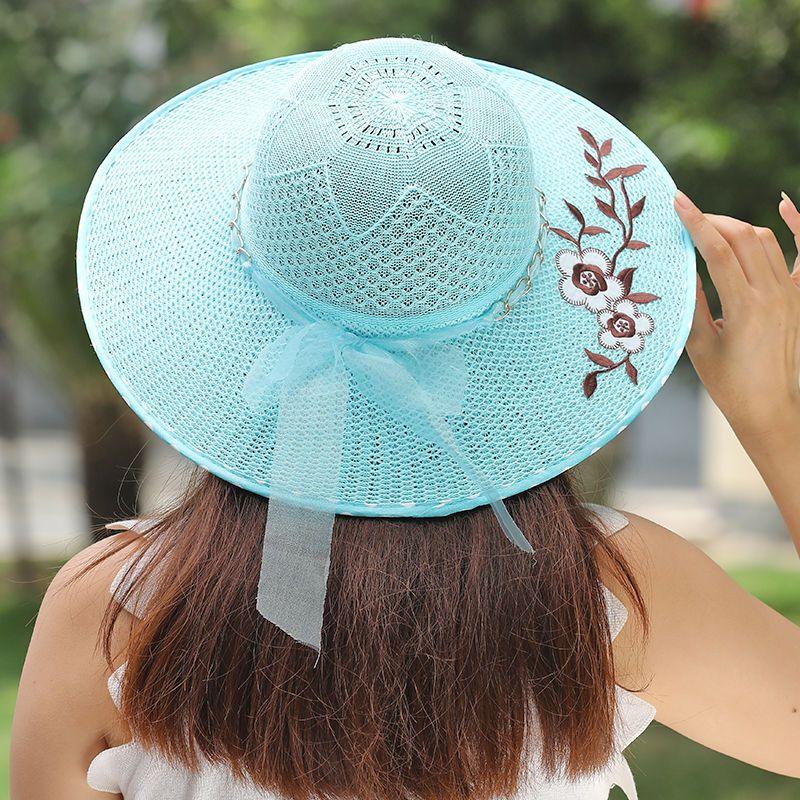 Summer Foldable Hat Women's Big Brimmed Sunscreen Hat Sun Hat Vacation Big Brimmed Cool Hat