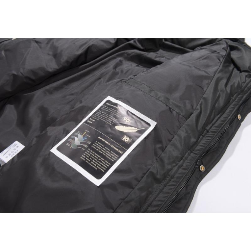 2025 Winter Fashion Casual Down Jacket PU Fabric Men's Hooded Trend Men's Loose Warm Down Jacket Cotton Jacket