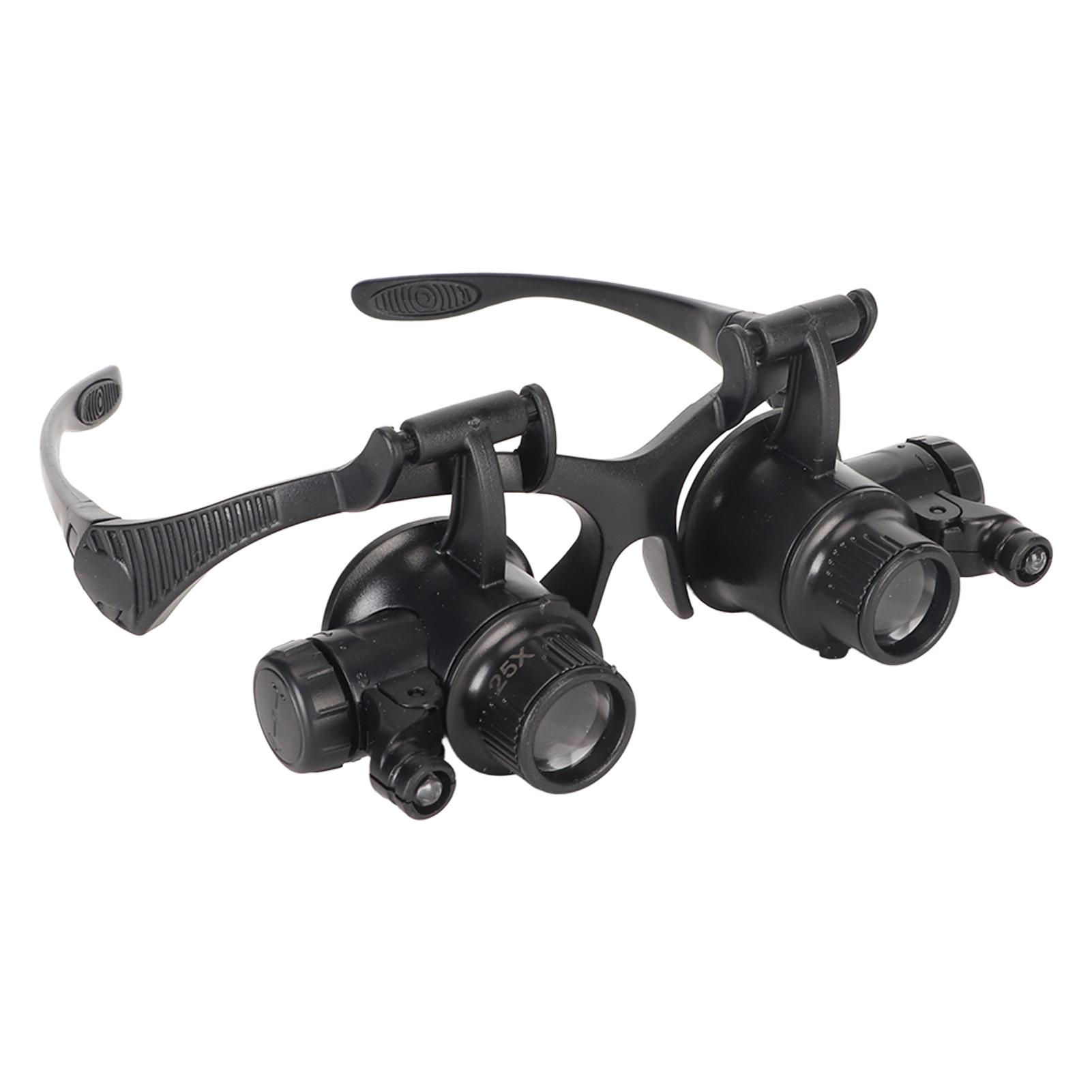

Watch Repair Magnifier with LED Light Hands Free Magnifying Glass Headband Visor for Close Work Jewelry Craft Reading