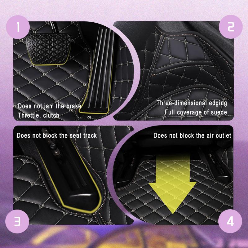 Durable Car Floor Mats Trunk Liner For BYD Yuan Atto 3 EV Pro Plus 2016-2025 Anti Slip Dustproof Full Surround Car Pads Full Set