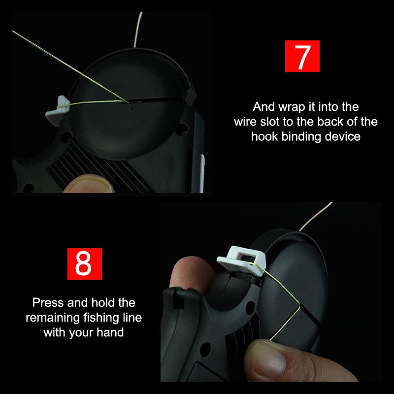 Electric Fast Tie Fishing Hooks Collect Roll Fishing Line Tying Device Automatic Portable Fishing Hook Tier Machine