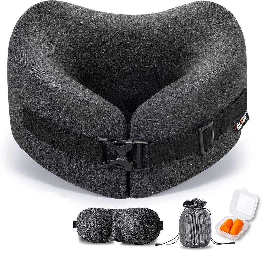 Poduszka w kształcie litery U. Bawełniana poduszka podróżna z pamięcią kształtu. Poduszka pod szyję. Poduszka do drzemki w samolocie samochodowym. Przechowywanie tkaniny magnetycznej. Poduszka w kształcie litery U