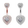 Set of 6 Sexy Heart Shaped Belly Button Rings 316L Stainless Steel Navel Piercing Jewelry for Women for Weddings or Gifts