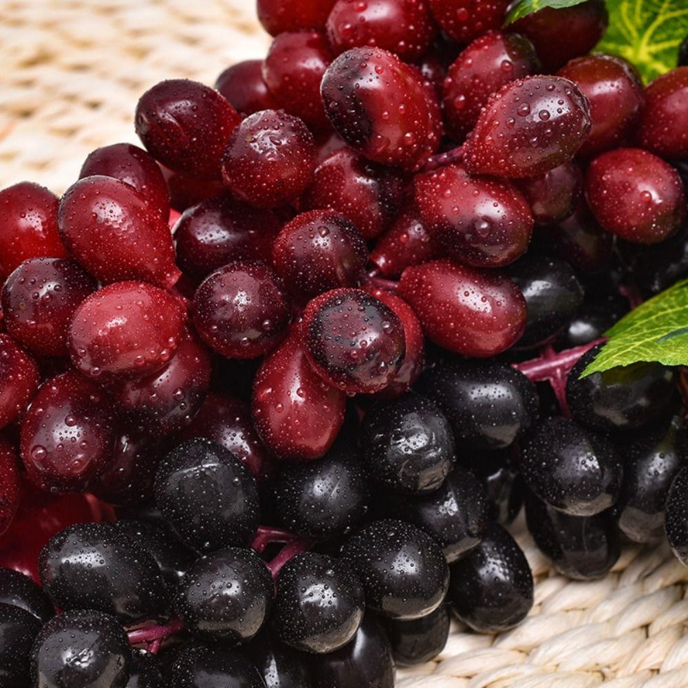 Home Decor Plastic Simulated Fruit Grape Skewers Fake Lifelike Fruit Models Hanging Artificial Fruit Party