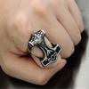 Retro Men's Domineering Thor's Hammer Ring