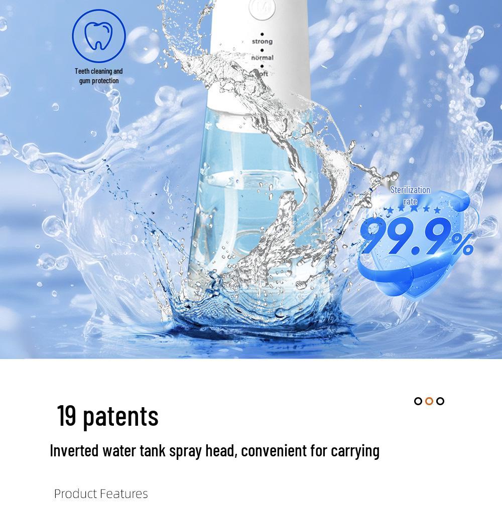 Portable Dental Water Flosser for Calculus Removal and Teeth Cleaning with Battery-Powered Oral Care Scaler