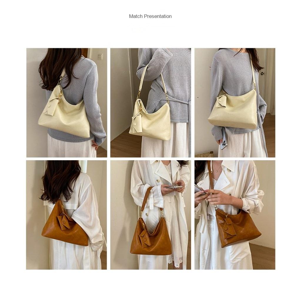 Shoulder Tote Bag Women PU Minimalist Daily Commute