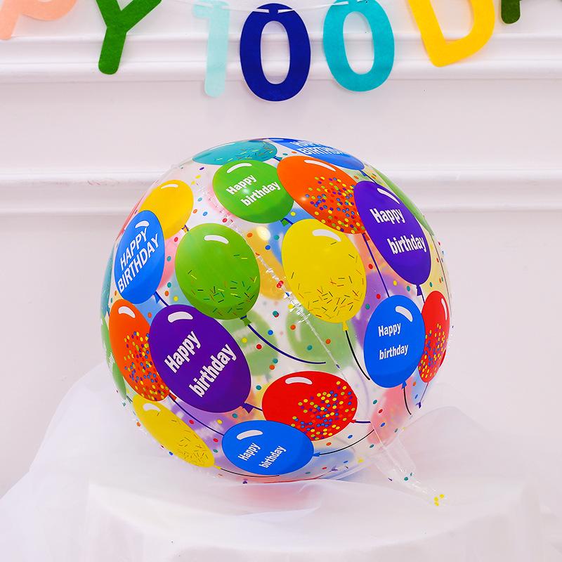 Korean Happy Birthday Floating Balloon Table Decoration for Kids Parties