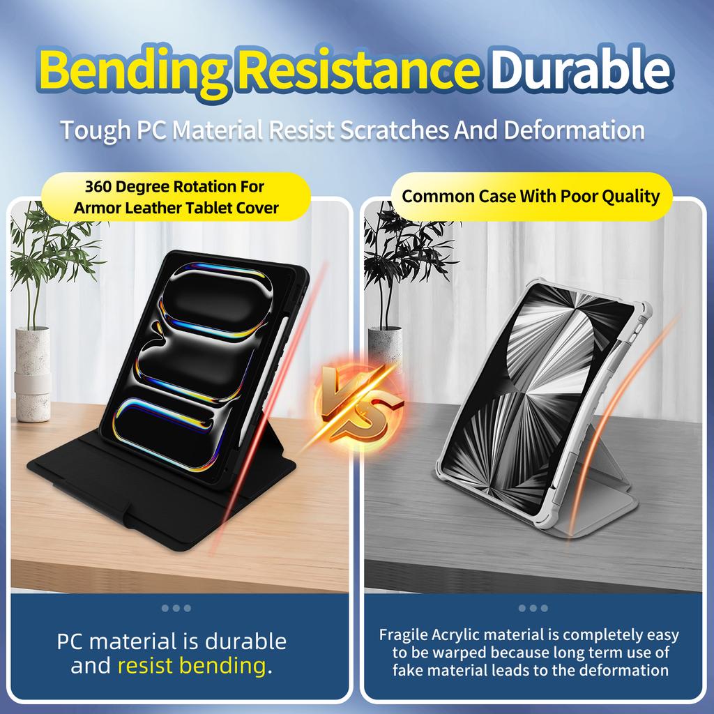Rotatable Stand Case for IPad Air 13 2026 M4 2025 M3 2024 M2 4 5 Pro 13 2025 M5 2024 M4 12.9 2018-2022 3rd 4th 5th 6th Gen Cover