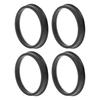 A ABSOPRO 66.6mm To 59.6mm Wheel Hub Centric Ring Black Polycarbonate Wheel Center Shaft Shock Absorption Hub Ring 4pcs