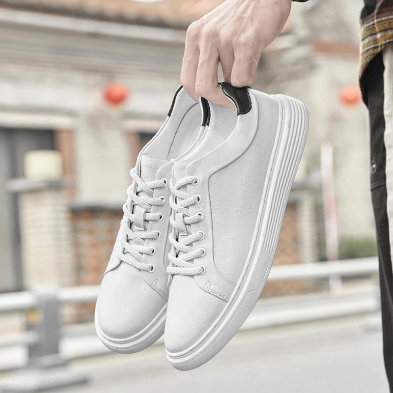 Genuine Leather Mens Shoes Luxury Stylish Sneakers Spring Autumn Outdoor Tenis Masculino Sport Shoes Fashion Vulcanized Footwear