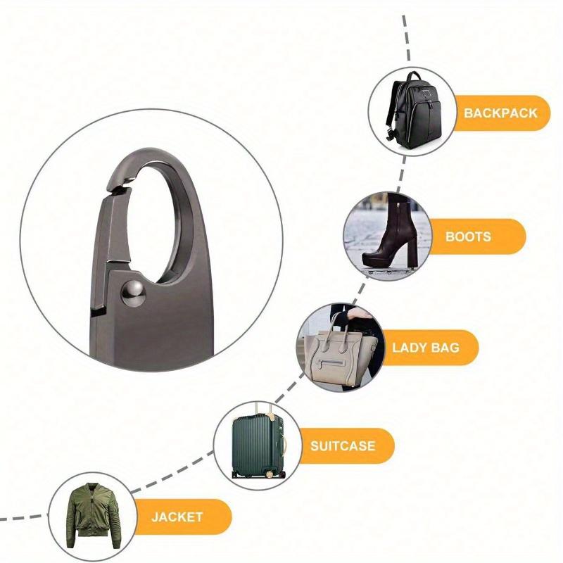 2/4PCS Carabiner Clip Double-layer S-shaped Zipper Clip Used for Outdoor Fishing  Rock Climbing Camping Gadgets and Accessories