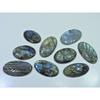 384Cts. Natural Labradorite Carving Oval Cabochon Loose Gemstone 09Pcs Lot LL-1144