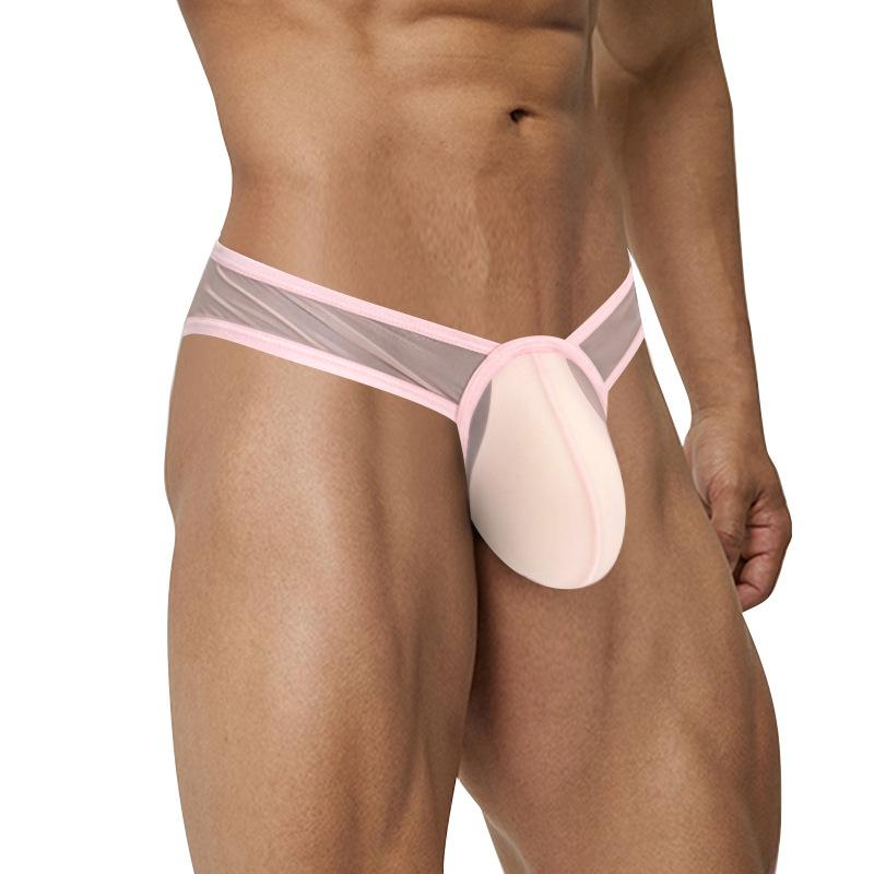 Men Erotic Clothing Men Underwear Male Panties Cueca Tanga Breathable Comfortable Ultra-thin Ice Silk Full Transparent Underwear Sexy Gay Underwear