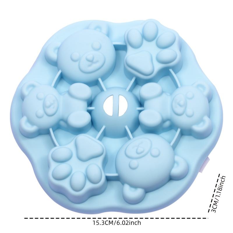 Silicone Covered Bear Ice Cream Jelly Mold - Manual, Oval Shaped Kitchen Tool for Steamed Cakes, Ice Cubes, and Supplementary Food