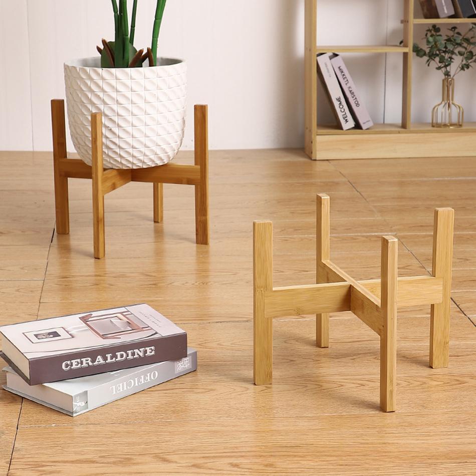 1 Stück 10/12 Zoll Blumentopf-Basis-Ausstellungsständer Vierbeiniger Holz-Blumentopfhalter Hausgarten-Terrassen-Dekor Kreuzregal