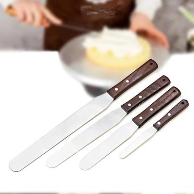 1Pcs 4/6/8/10 Inch Stainless Steel Cake Spatula Butter Cream Icing Frosting Knife Smoother Brush Kitchen Tools Outdoor Tableware