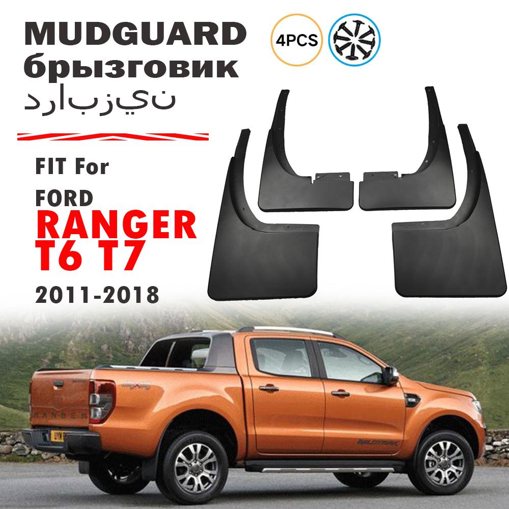 For Ford Ranger T6 T7 Mud Flap Splash Guard Mudguard Fender Mud Flaps Accessories 4pcs 2011 2012 2013 2014 2015 2016 2017 2018