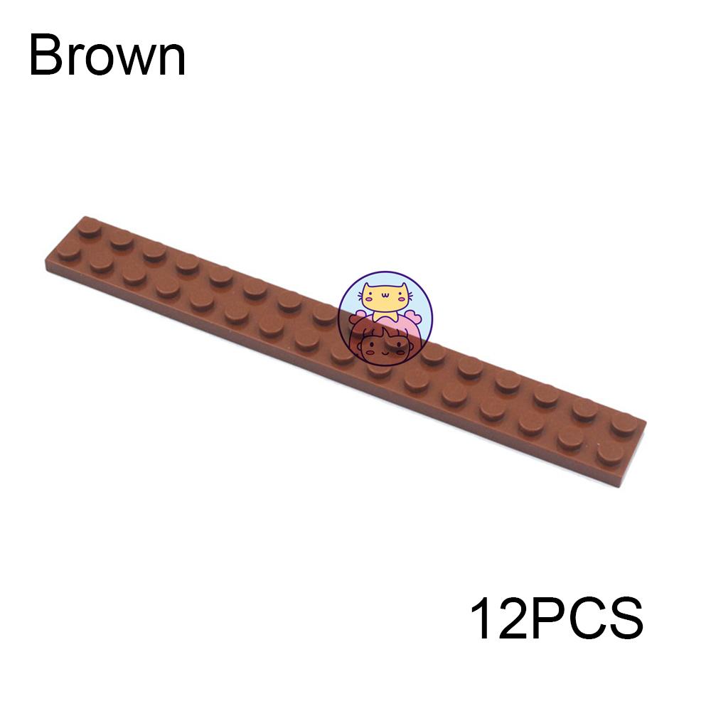 12PCS 2x16 Dots Thick Figures Bricks Assemblage Contruction Building Blocks Compatible With Educational Toys For Children