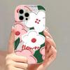 Simple Oil Painting Flower Suitable for iPhone17 Airbag Mobile Phone Case 16Pro Niche X Apple 14 All-inclusive 15/13